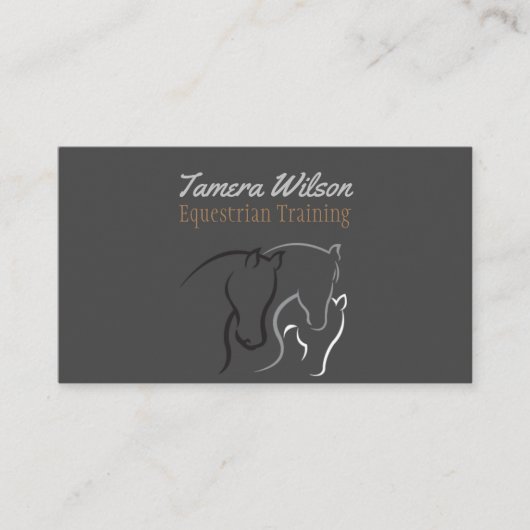 Reitpferde Visitenkarte (Vorderseite)