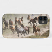 Reitpferde während der Roundup, Montana Case-Mate iPhone Hülle (Rückseite (Horizontal))