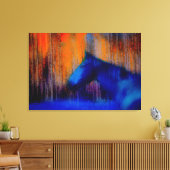 Reitpferde & Waldpferde - Moderne Kunst Leinwanddruck (Insitu (Wohnzimmer))