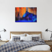 Reitpferde & Waldpferde - Moderne Kunst Leinwanddruck (Insitu (Schlafzimmer))