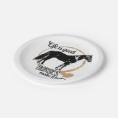 Reitpferde Western Cowboy Pappteller (Schrägansicht)