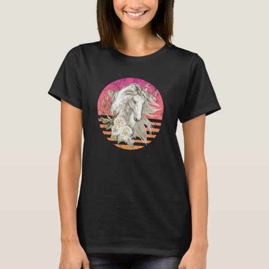 Reitpferde Wildes Pferd Reitpferde T-Shirt (Vorderseite)