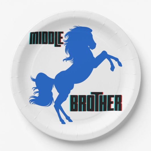 Reitpferden Pappteller (Vorderseite)