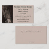 Reitpferder Visitenkarte (Vorne/Hinten)