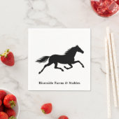 Reitpferdestall Name Weiß Serviette (Beispiel)