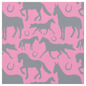 Reitpink Graues Pferdemuster Stoff (Nahaufnahme)