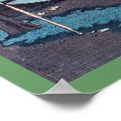 Reitplatz Hatsune, von Ando, Hiroshige Poster (Ecke)