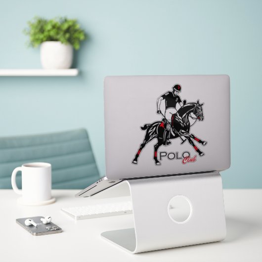 Reitpolsport Aufkleber (Laptop auf Schreibtisch)
