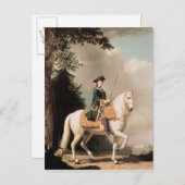 Reitportrait von Catherine II Postkarte (Vorne/Hinten)