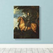 Reitportrait von Charles I. c.1637-38 Leinwanddruck (Insitu (Holzboden))