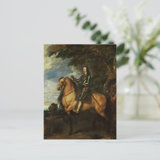Reitportrait von Charles I. c.1637-38 Postkarte (Stehend Vorderseite)