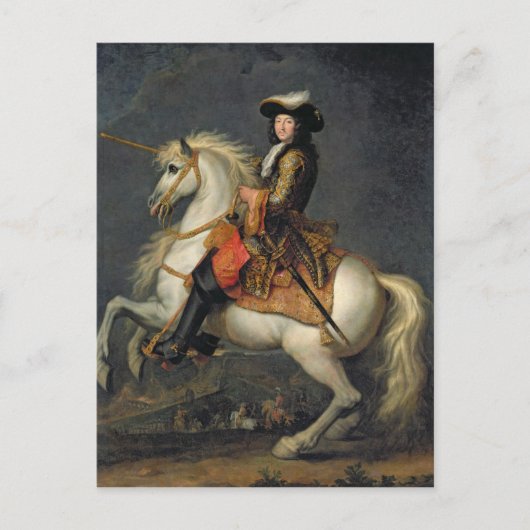 Reitportrait von Louis XIV Postkarte (Vorderseite)