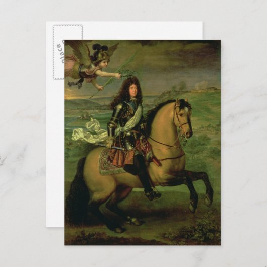Reitportrait von Louis XIV Postkarte (Vorne/Hinten)