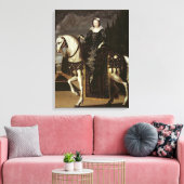 Reitportrait von Marie de Medici Leinwanddruck (Insitu (Wohnzimmer))