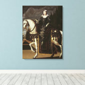 Reitportrait von Marie de Medici Leinwanddruck (Insitu (Holzboden))