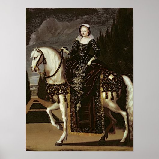 Reitportrait von Marie de Medici Poster (Vorne)