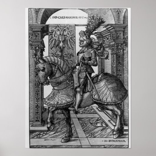 Reitportrait von Maximilian I c.1508 Poster (Vorne)