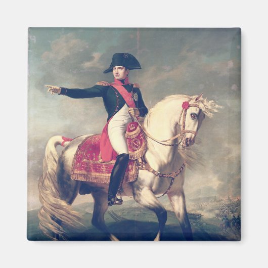 Reitportrait von Napoleon I 1810 Magnet (Vorne)