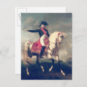 Reitportrait von Napoleon I 1810 Postkarte (Vorne/Hinten)