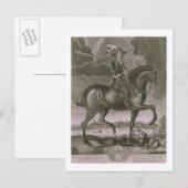 Reitportrait von Oliver Cromwell (1599-1658) Postkarte (Vorne/Hinten)