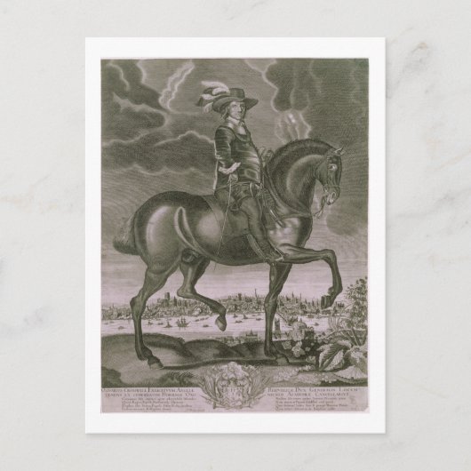 Reitportrait von Oliver Cromwell (1599-1658) Postkarte (Vorderseite)