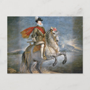 Reitportrait von Philip III c.1628-35 Postkarte