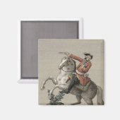 Reitporträt von Prinz Charles Magnet (Vorderseite/Rückseite)