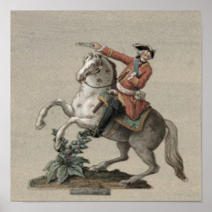 Reitporträt von Prinz Charles Poster