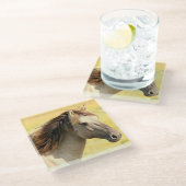 Reitprofil Glasuntersetzer (Schrägansicht)