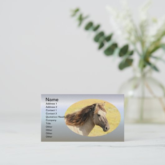Reitprofil Visitenkarte (Stehend Vorderseite)