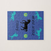 Reitpuzzle mit personalisiertem Namen. Puzzle (Horizontal)