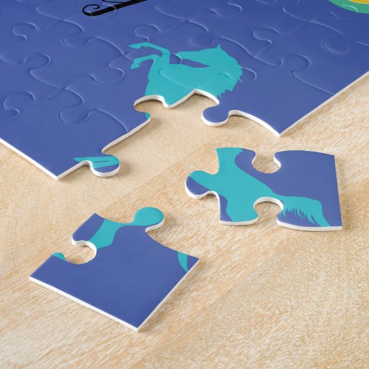 Reitpuzzle mit personalisiertem Namen. Puzzle (Seite)