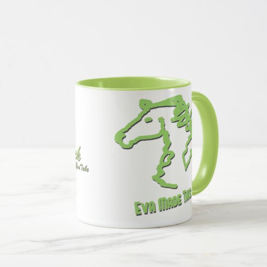 Reitregenbogen-Tassen - Eva machte dieses Tasse (VorderseiteRechts)