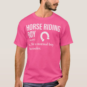 Reitrennen Boy Noun Reitschule Sprung Warm T-Shirt