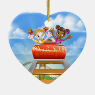 Reitrollen-Untersetzer Keramikornament