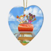 Reitrollen-Untersetzer Keramikornament (Links)