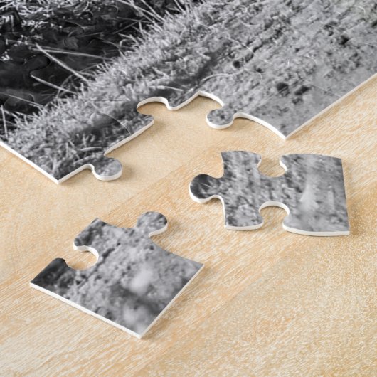 Reitsattel auf dem Corral Fence Western Puzzle (Seite)