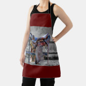 Reitsattel auf dem Corral Fence Western Schürze (InSitu)