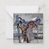 Reitsattel auf dem Western des Korrallenzaubers Mitteilungskarte (Vorderseite)