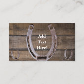 Reitsattel auf der Corral Fence Western Visitenkar Visitenkarte (Rückseite)