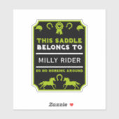 Reitsattel Aufkleber (Blatt)