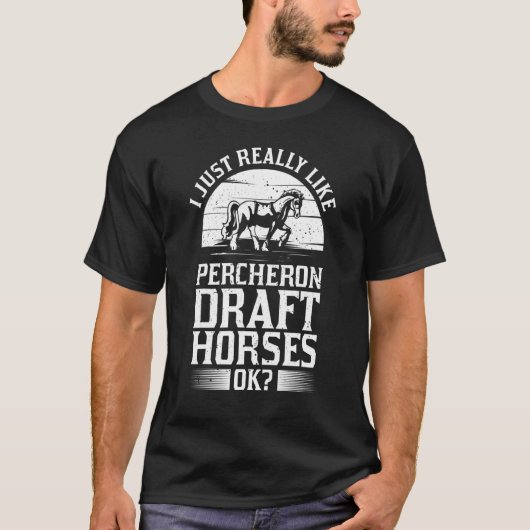 Reitsattel Percheron - Pferderennbahn 1 T-Shirt (Vorderseite)