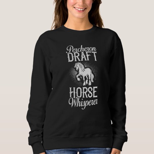 Reitsattel Percheron - Pferderennbahn - Entwurf 8 Sweatshirt (Vorderseite)