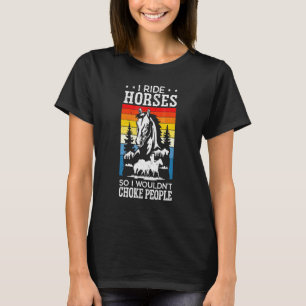 Reitsattel Pferd Reiten Reitsport T-Shirt