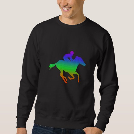 Reitschatten in Regenbogenfarbe Sweatshirt (Vorderseite)