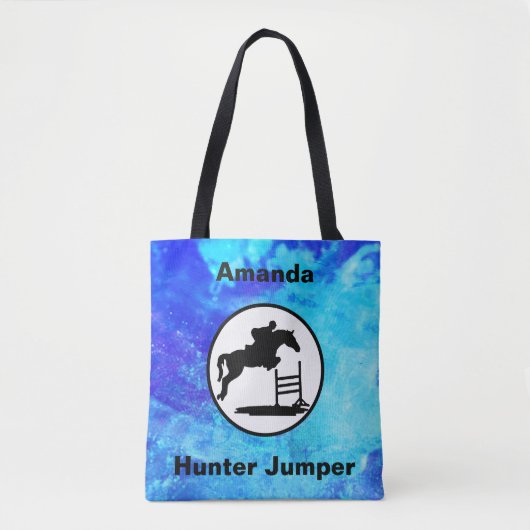 Reitschiff Jumper Watercolor Reitpferd Beutel Tasche (Vorderseite)
