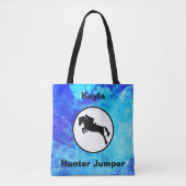 Reitschiff Jumper Watercolor Reitpferd Beutel Tasche (Vorderseite)