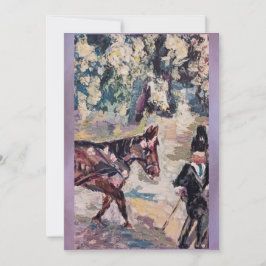 Reitschmuckmalerei im Renaissancestil Feiertagskarte