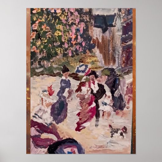 Reitschmuckmalerei im Renaissancestil Poster (Vorne)