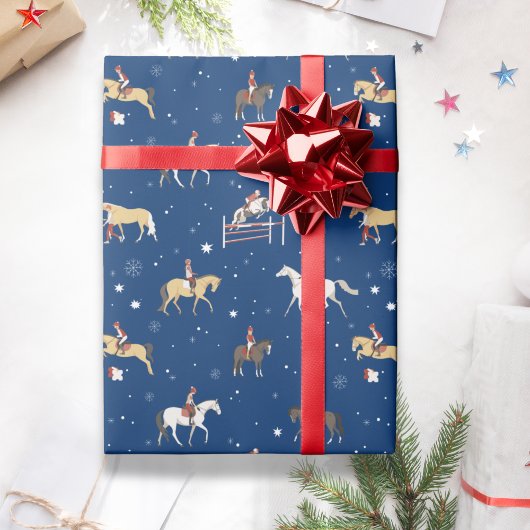 Reitschule im Winter Geschenkpapier